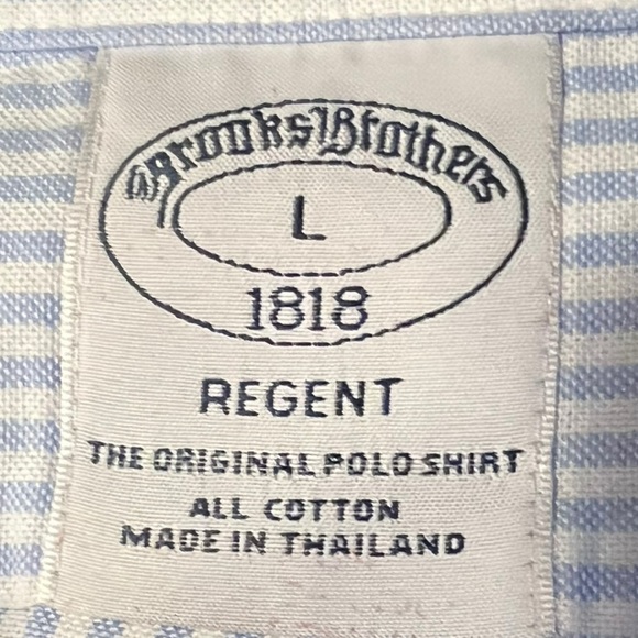 Brooks Brothers Bird-Embroidered Striped Cotton Poplin Shirt Size L red fleece - Picture 8 of 8